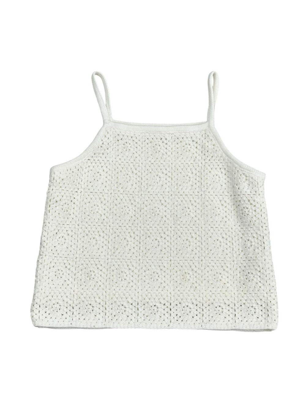 ART CLASS GIRLS CROCHET CREAM TANK Size XL 14